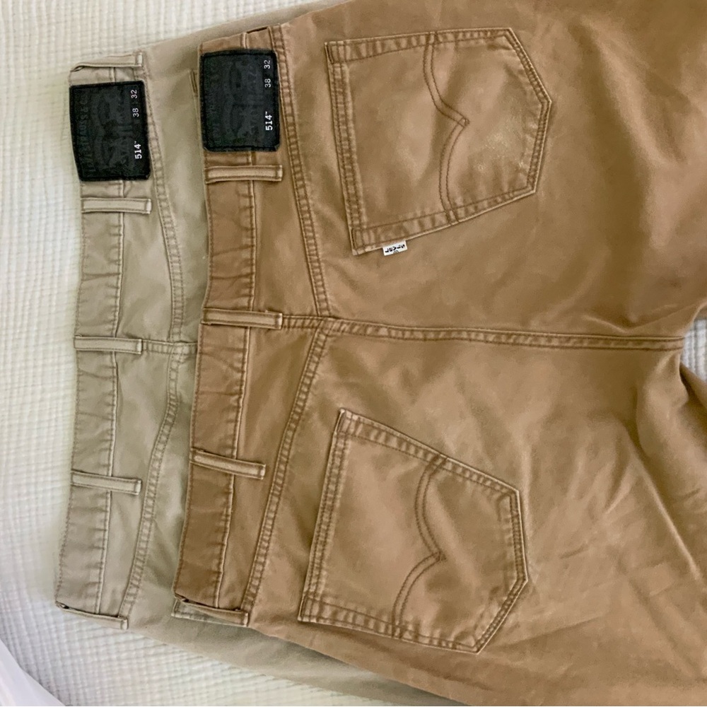 2 pair Levi's Men Jeans Straight in Tan and Beige